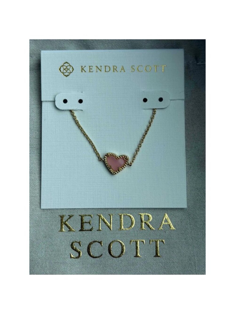 Kendra Scott Pink Heart Pendant Necklace